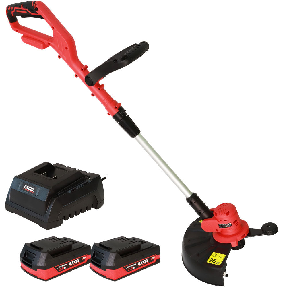 Excel 18V Grass Trimmer Cutter with 2 x 2.0Ah Battery & Fast Charger EXL5237