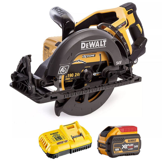 Dewalt DCS577N 54V XR FLEXVOLT Brushless Circular Saw with 1 x 9.0Ah Battery & Charger