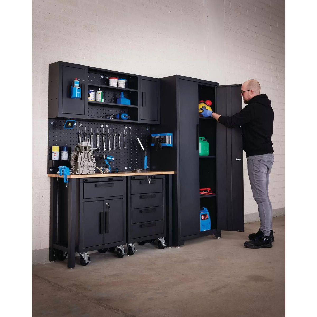 Draper Tools MS100 Single Garage Workstation With Roller Cabinets 13269