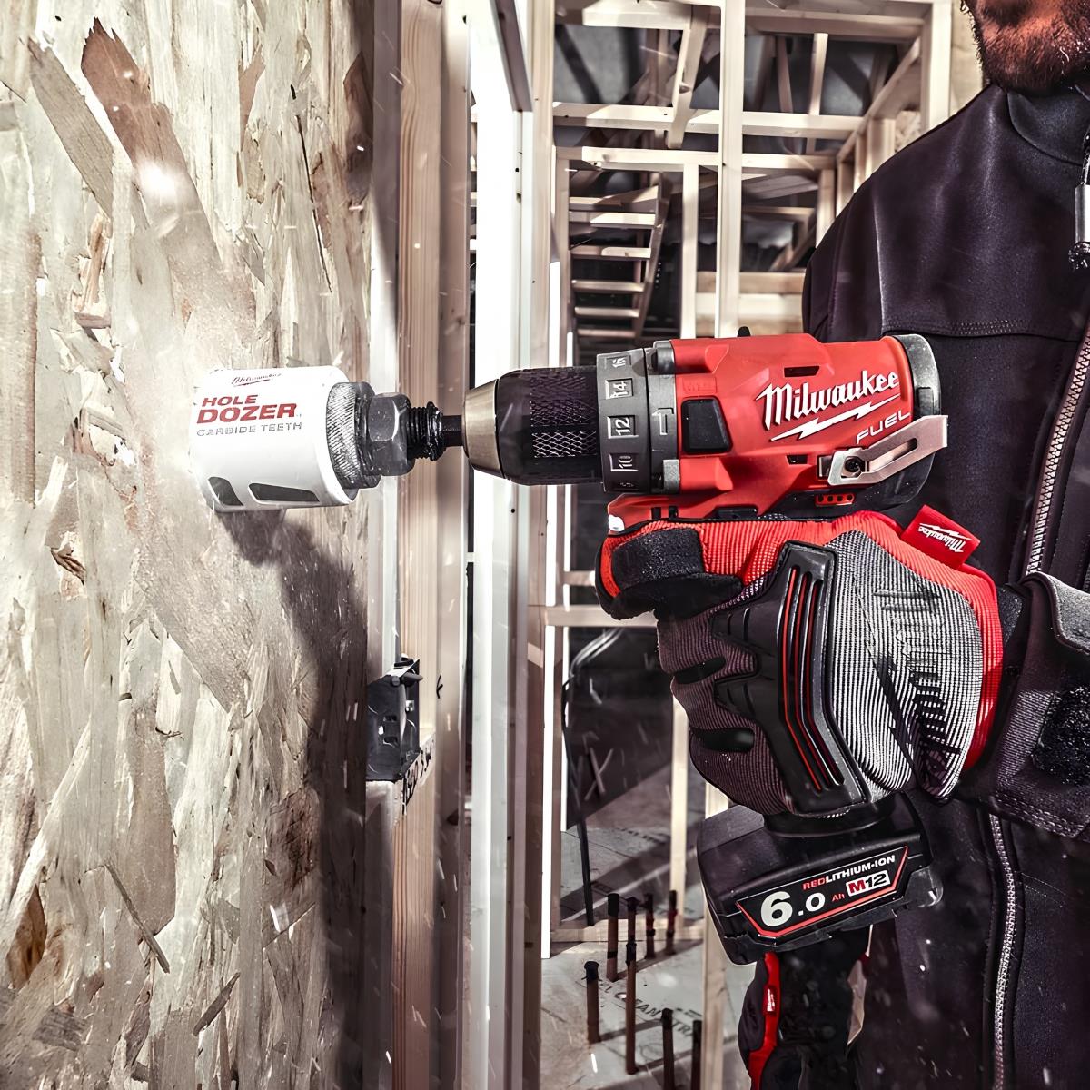 Milwaukee M12FPPBB-202X 12V Combi Drill & Cross Line Laser With 2 x 2.0Ah Battery Charger & Case 4933478988