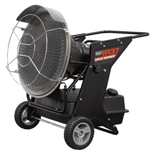 Sealey IR37 Infrared Kerosene/Diesel Heater with Wheels 136,000Btu/hr 230V/40kW