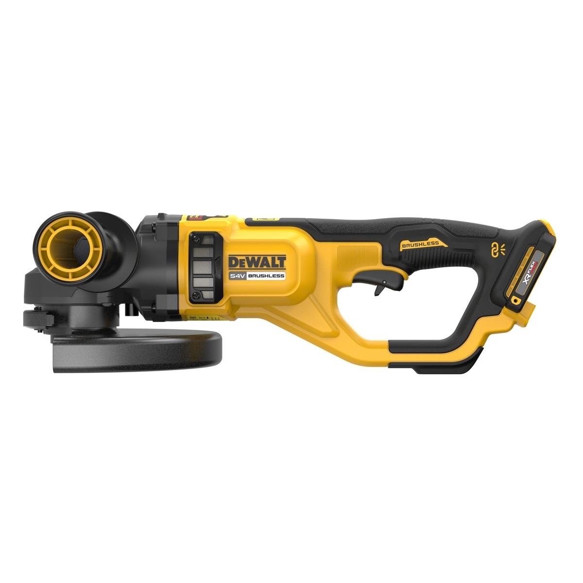 Dewalt DCG460NK-XJ 54V XR Flexvolt Brushless Angle Grinder With 1 x 2.0Ah/6.0Ah Battery Charger & Case