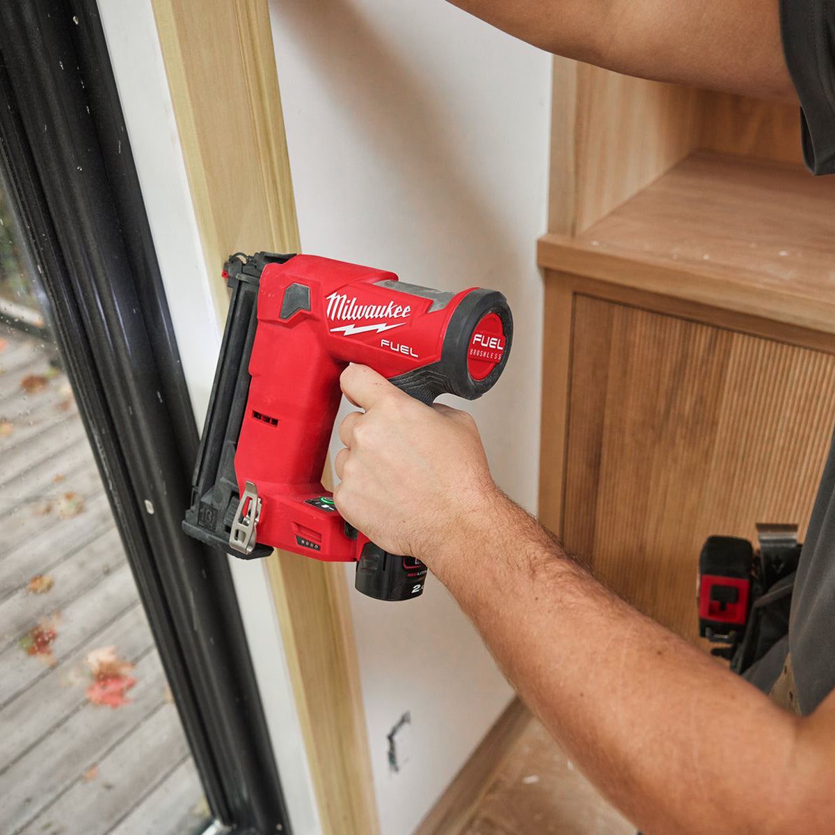 Milwaukee M12FCN18GS-0X 12V FUEL Brushless 18Ga Second Fix Straight Finishing Brad Nailer Body Only in Case 4933493354