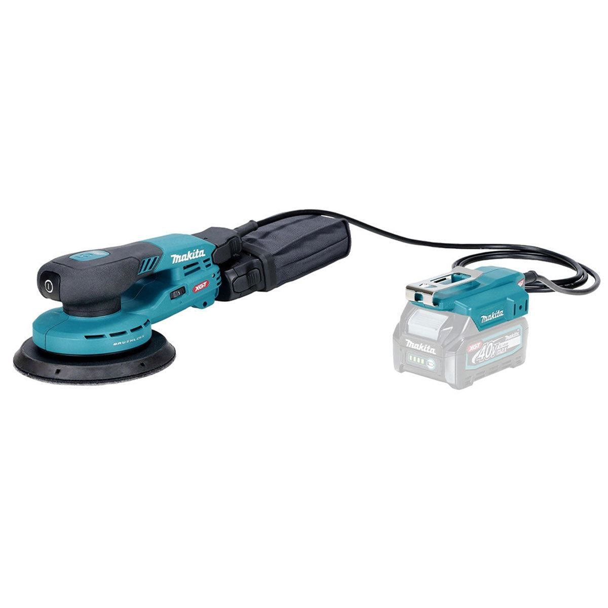 Makita BO002CGZ 40VMax XGT 150mm Brushless Random Orbit Sander with Sanding Disc 60G, 120G, 240G Pack of 30