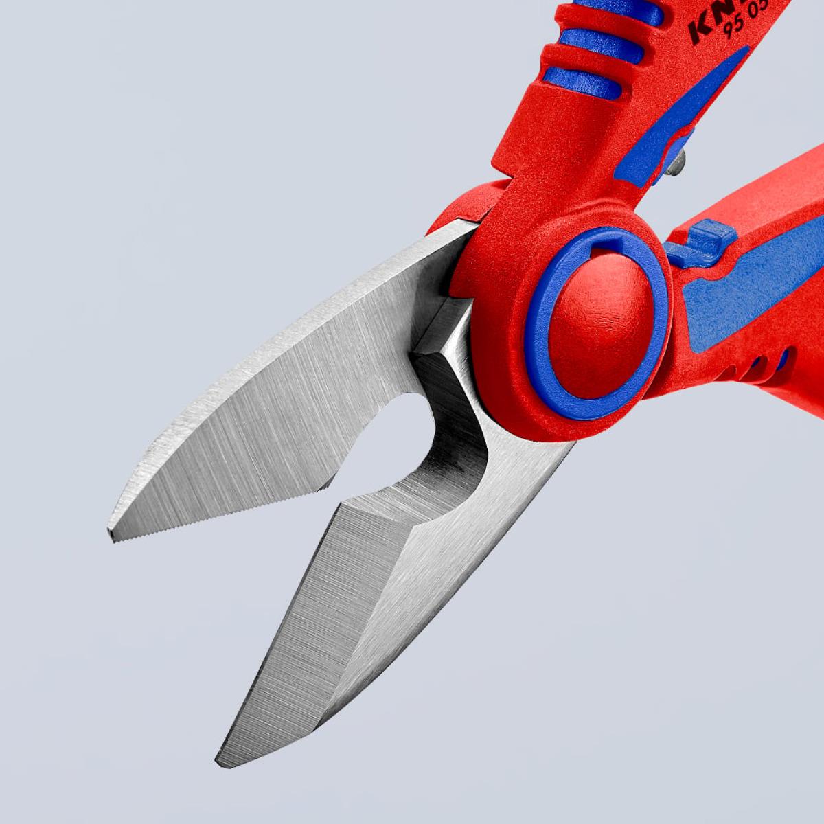 Knipex Electricians Shears Cable Cutters with Multi-Component Grips 95 05 10 SB
