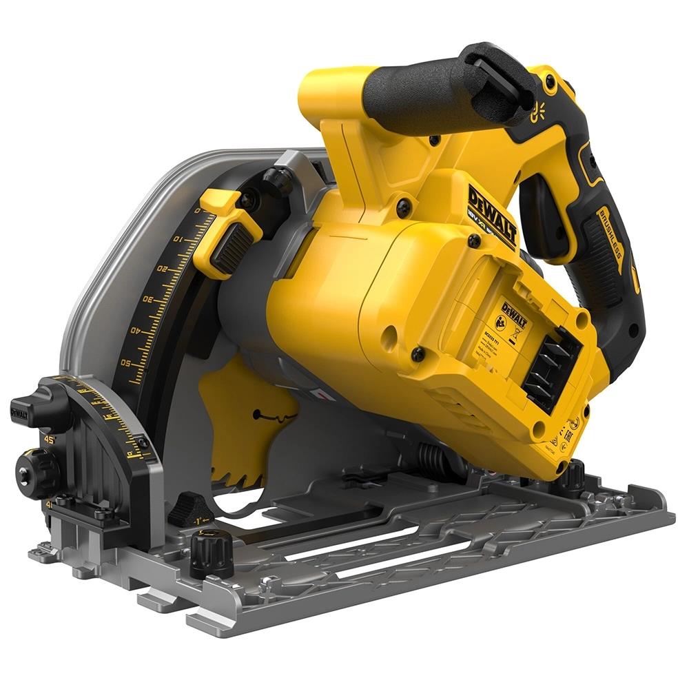 Dewalt DCS525H2T-GB 18V XR Brushless 165mm Plunge Saw with 2 x 5.0Ah Powerstack Batteries, Charger & Case