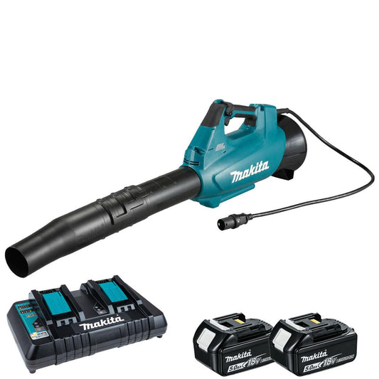 Makita UB001CZ 36V/40V LXT/XGT Brushless Blower with 2 x 5.0Ah Battery & Charger