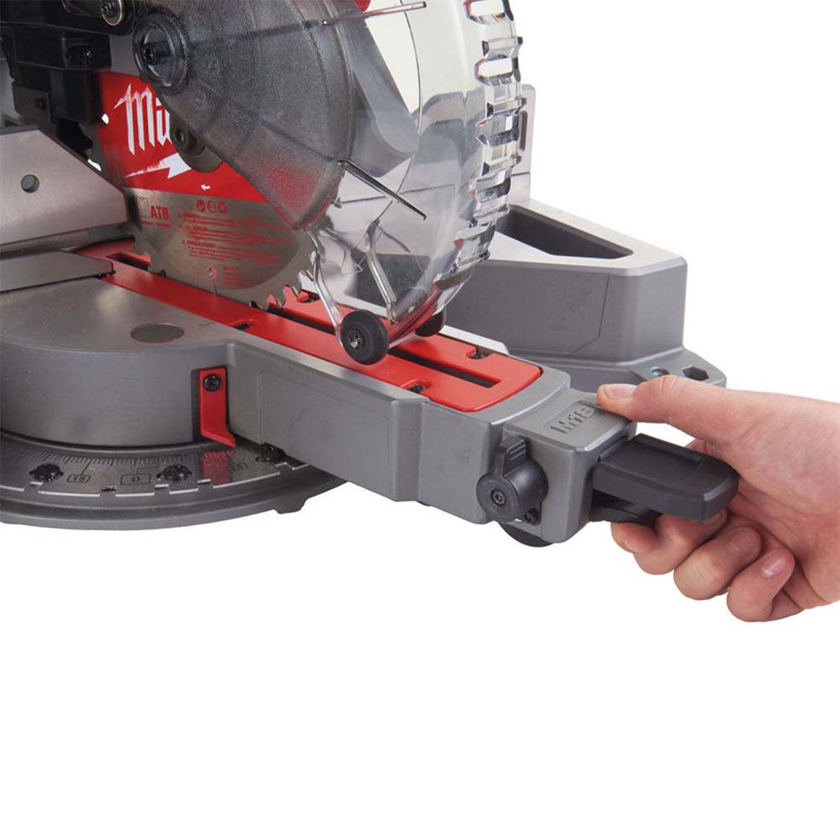 Milwaukee M18FMS190-0 18V Fuel Brushless 190mm Mitre Saw with 1 x 12.0Ah Battery Charger & Extendable Saw Stand