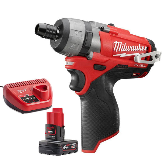 Milwaukee M12CD-0C 12V Fuel Brushless Compact Driver with 1 x 4.0Ah Battery & Charger