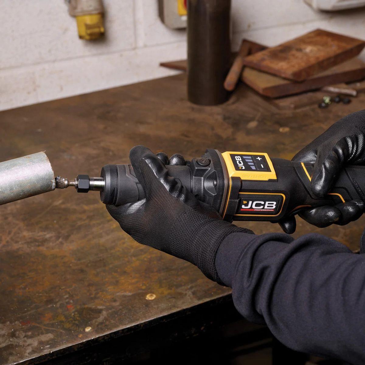 JCB-18PFAG-125 18V Brushless Flat Head Angle Grinder 125mm with Paddle Switch Body Only