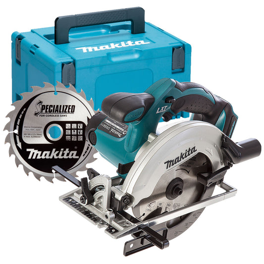 Makita DSS611Z 18V LXT 165mm Circular Saw with Type-3 Makpac Case & 24T Blade
