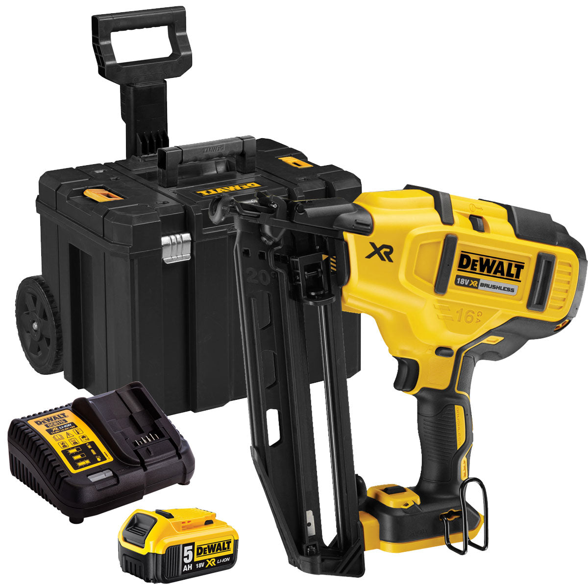 DeWalt DCN660N 18V Brushless Second Fix Nailer with 1 x 5.0Ah Battery & Charger T4TKIT-827
