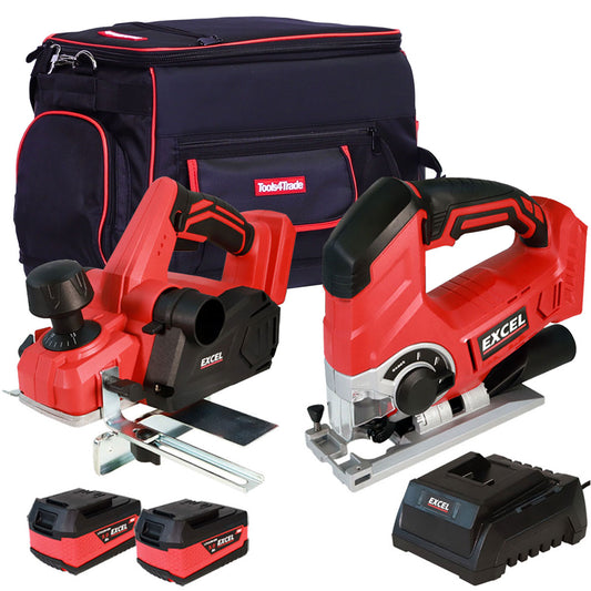 Excel 18V Cordless Twin Pack with 2 x 5.0Ah Batteries & Charger in Bag EXL5123