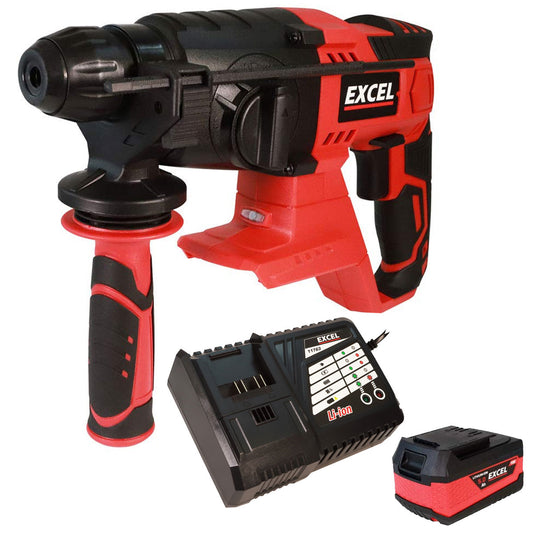 Excel 18V Cordless SDS+ Rotary Hammer Drill 1 x 5.0Ah Battery & Charger