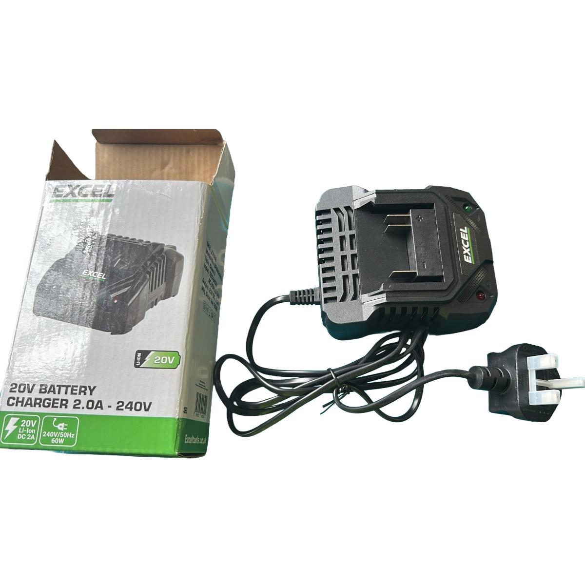 Excel 20V 2.0A Battery Charger Item Condition Box Opened Never Used