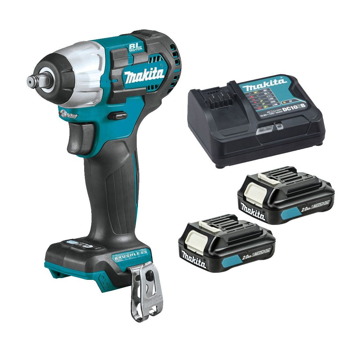 Makita TW161DSAJ 12V max CXT Impact Wrench With 2 x 2.0Ah Batteries, Charger & Case