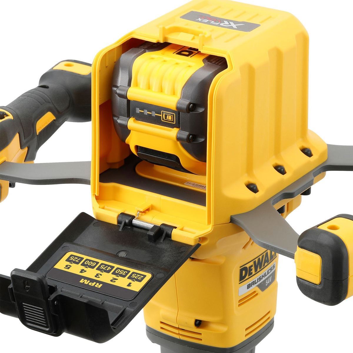 Dewalt DCD240X2 54V Flexvolt Brushless Paddle Mixer with 2 x 9.0Ah Batteries Charger & Heavy-Duty Kit Bag