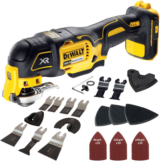 Dewalt DCS355N 18V XR Brushless Oscillating Multi-Tool Body With Accessories Set