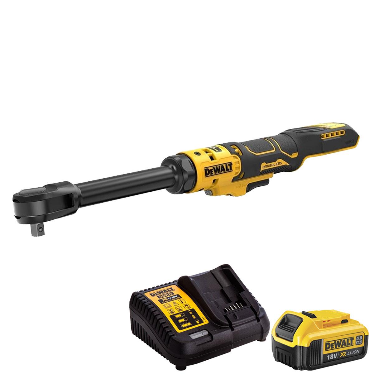 Dewalt DCF513EN-XJ 18V XR 3/8'' Open Head Ratchet with 1 x 4.0Ah Battery & Charger