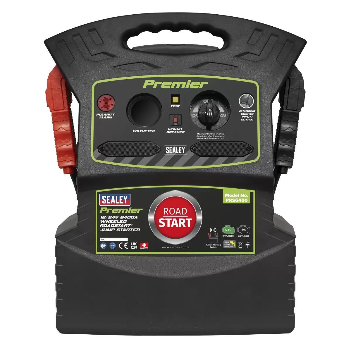 Sealey PRS6400 Premier 12/24V Wheeled Road Start Jump Starter 6400A