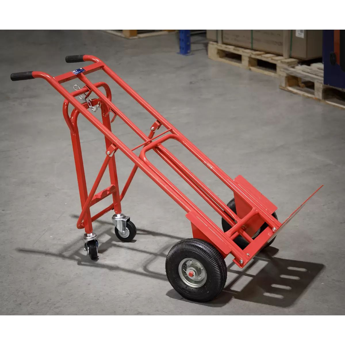 Sealey CST989 3-in-1 Sack Truck with Pneumatic Tyres 250kg Capacity