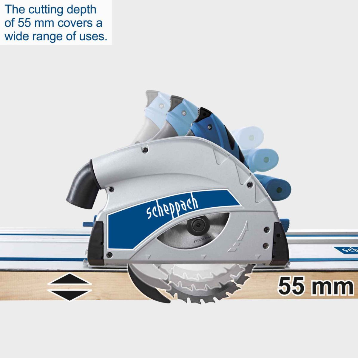 Scheppach PL55 Professional Plunge Saw with 2 x 700mm Guide Rails 230V/1200W