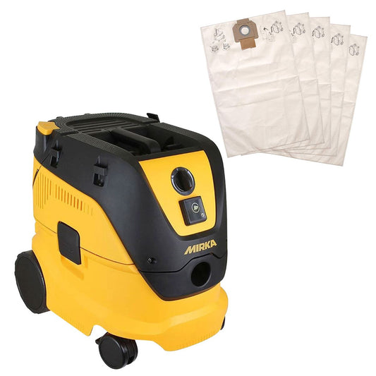Mirka L Class Dust Extractor 240V 1230L with Dust Bag Pack of 5