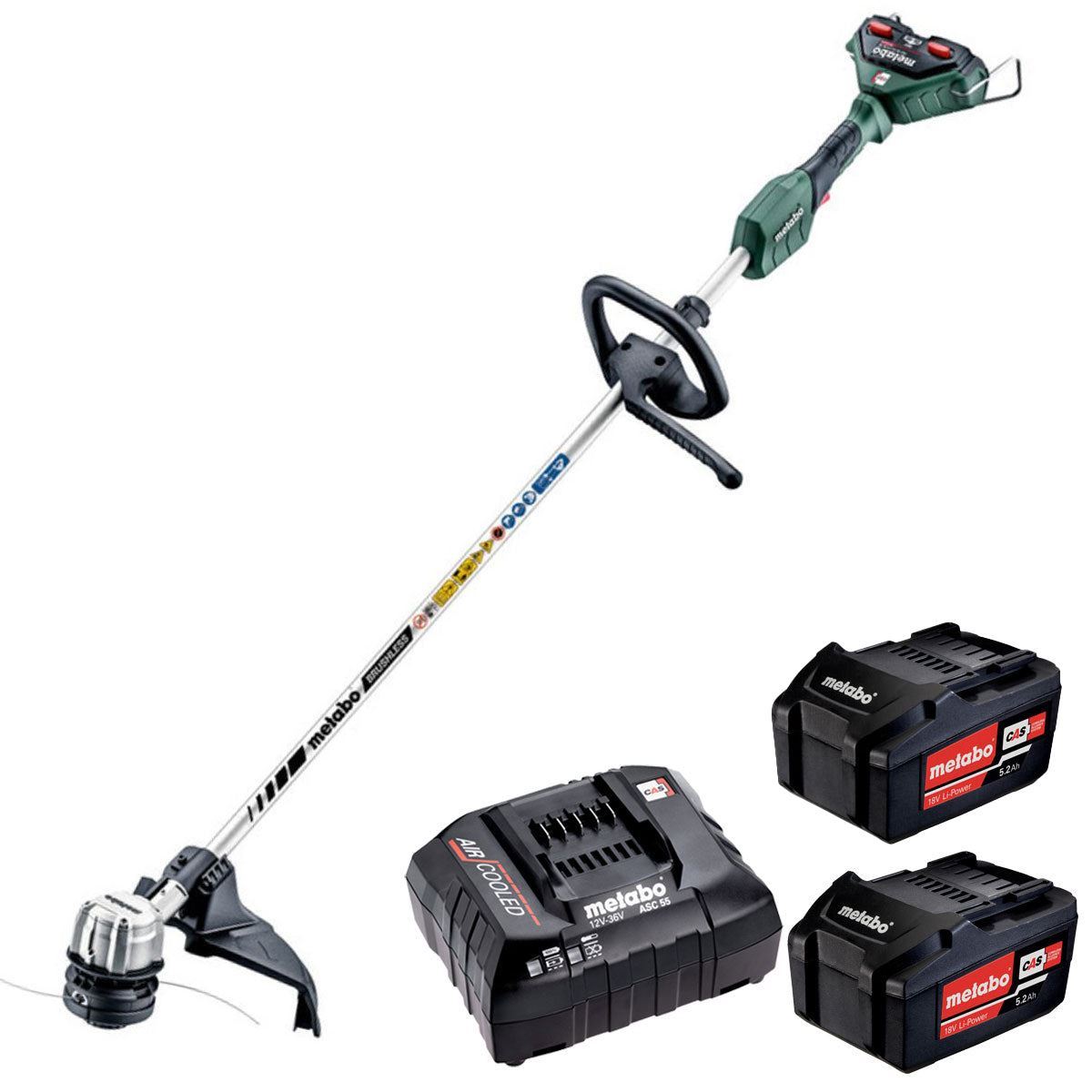 Metabo FSD 36-18 LTX BL 40 36V Brushless 40cm Grass Trimmer with 2 x 5.2Ah Battery & Charger