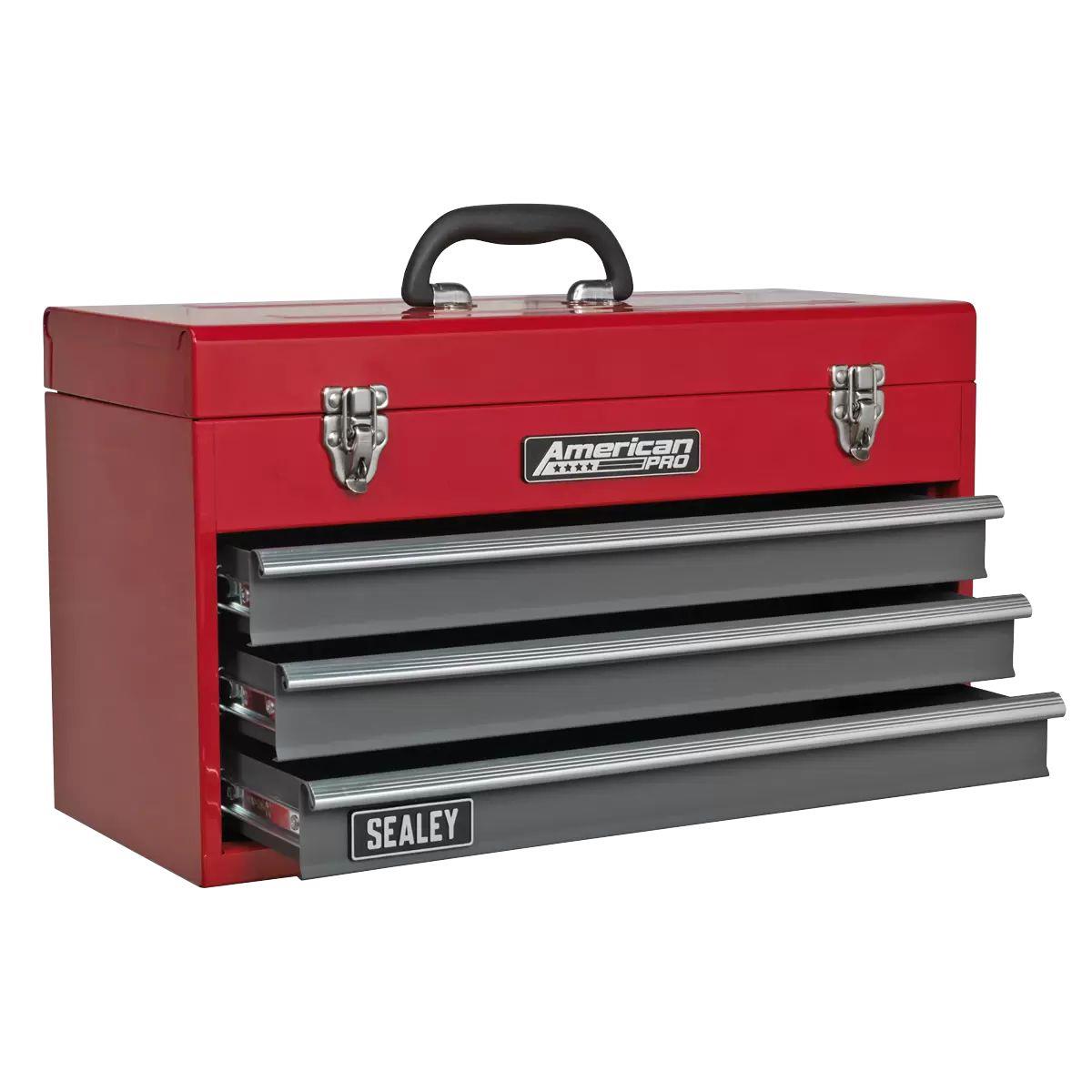 Sealey AP9243BB Tool Chest 3 Drawer Portable with Ball-Bearing Slides