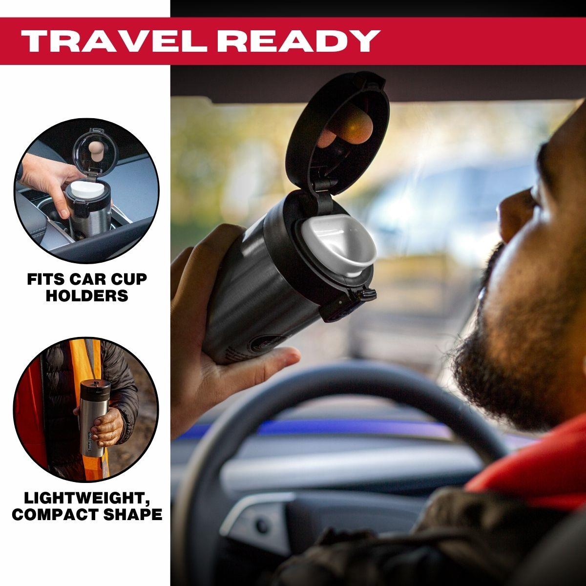 Tools4Trade Stainless Steel Thermal Coffee Mug - Silver (360ml)