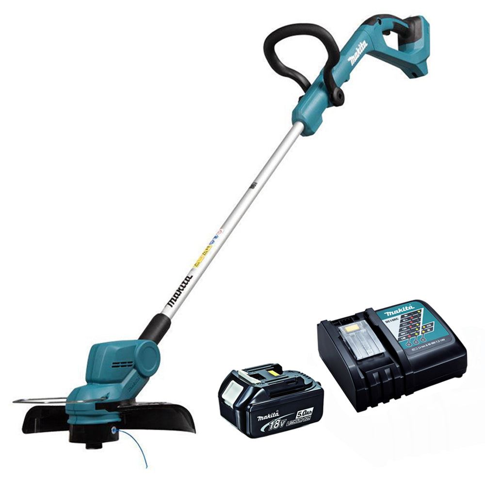 Makita DUR193RT 18V LXT Cordless 26cm Line Trimmer With 1 x 5.0Ah Battery & Charger