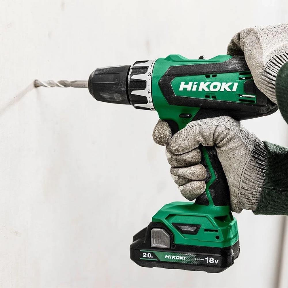 HiKOKI KC18DFXJAZ 18V Combi Drill & Impact Driver Twin Pack with 2 x 2.0Ah Batteries, Charger & Case