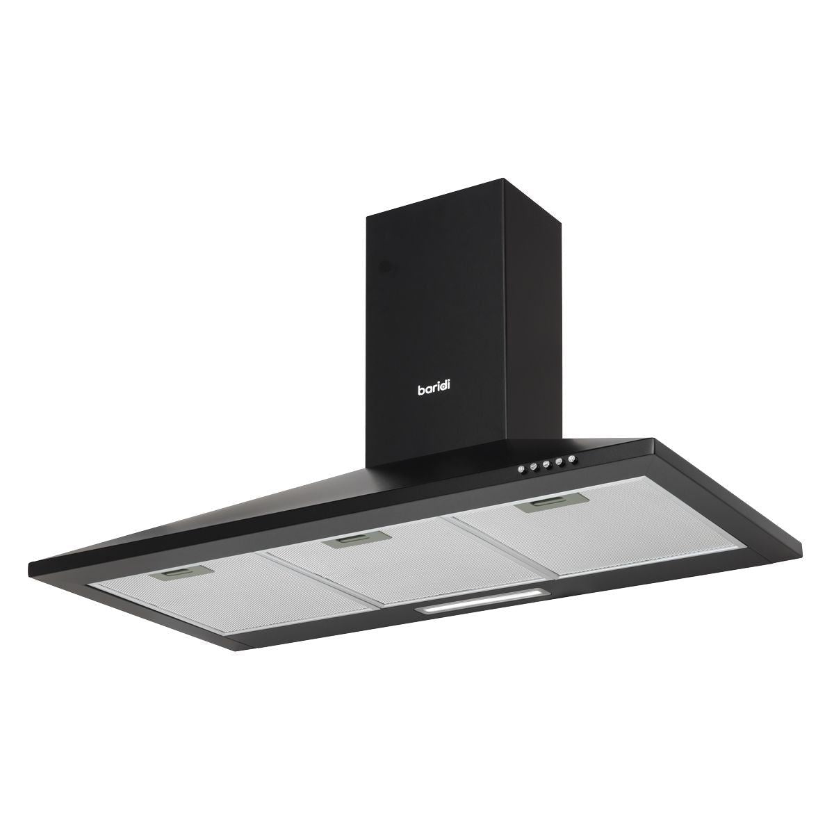 Sealey DH59 Baridi Chimney Style Cooker Hood with Carbon Filters 90cm Black
