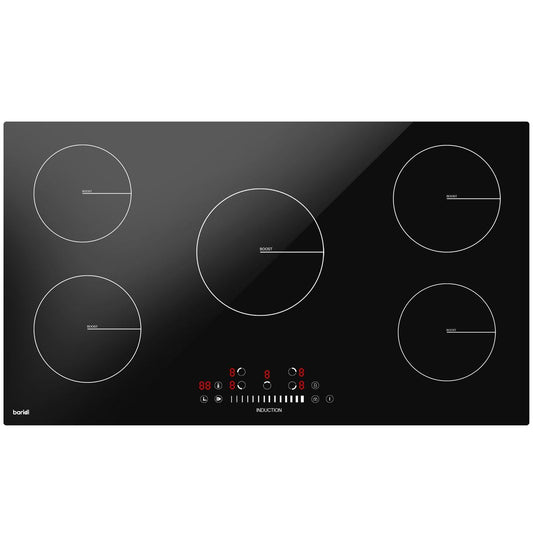 Sealey DH180 Baridi Integrated Induction Hob with 5 Cooking Zones 90cm 9300W Output