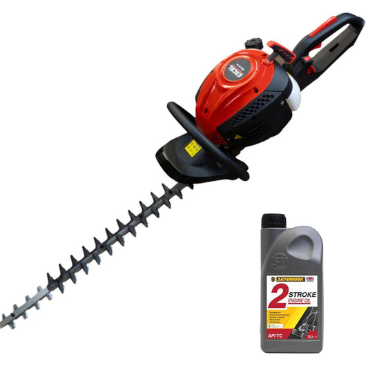 Excel 600mm 25cc Petrol Hedge Trimmer with Engine Oil
