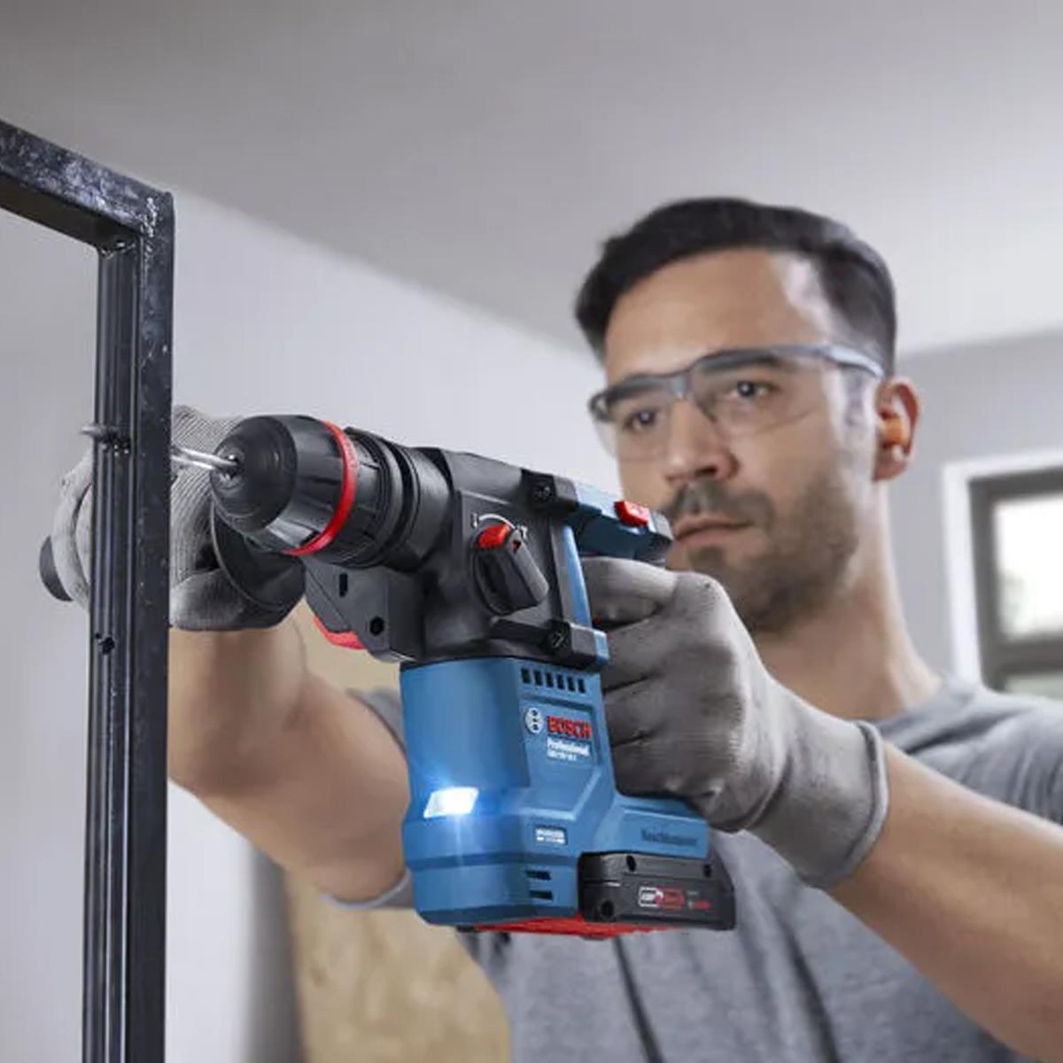 Bosch GBH 18V-18 X Brushless 18V SDS+ Rotary Hammer Drill with 2 x 5.0Ah Battery, Charger & Case 0611927171