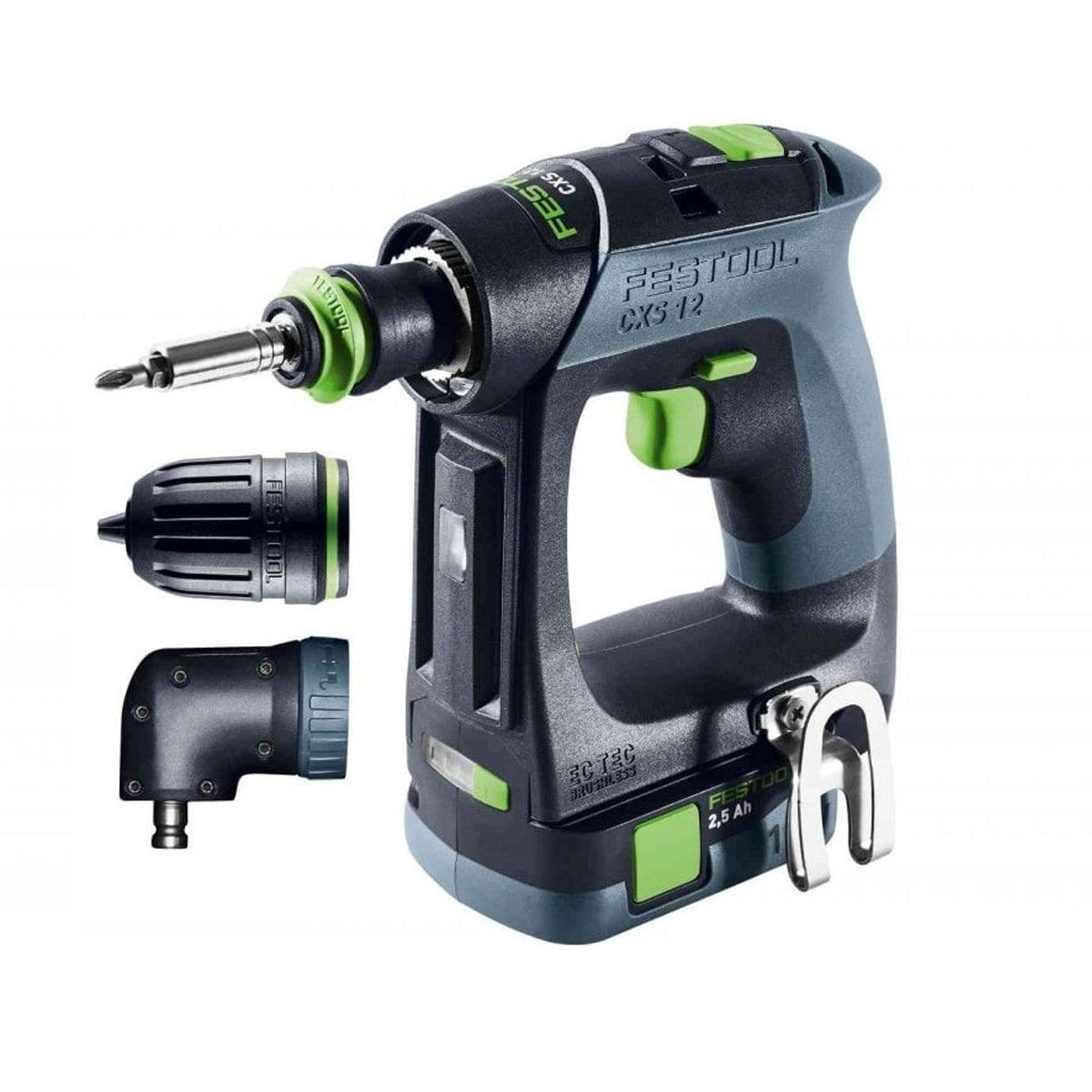 Festool CXS 12 2,5-Set GB 12V Brushless Drill Driver With 2 x 2.5Ah Batteries, Charger & Case - 576867