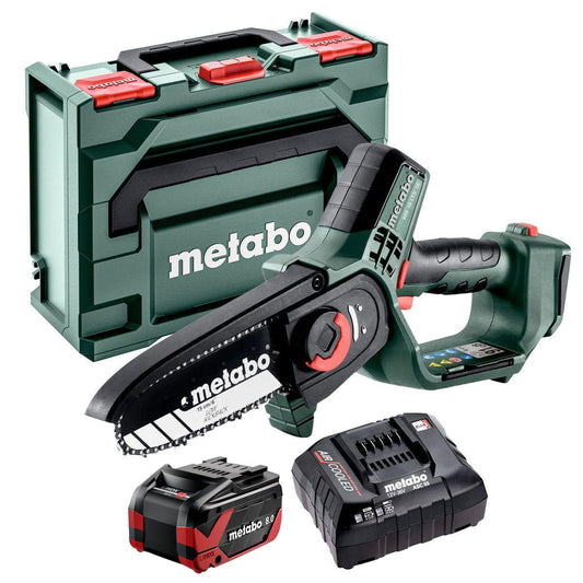 Metabo MS 18 LTX 15 18V 150mm Pruning Saw with 1 x 8.0Ah Battery Charger & Metabox
