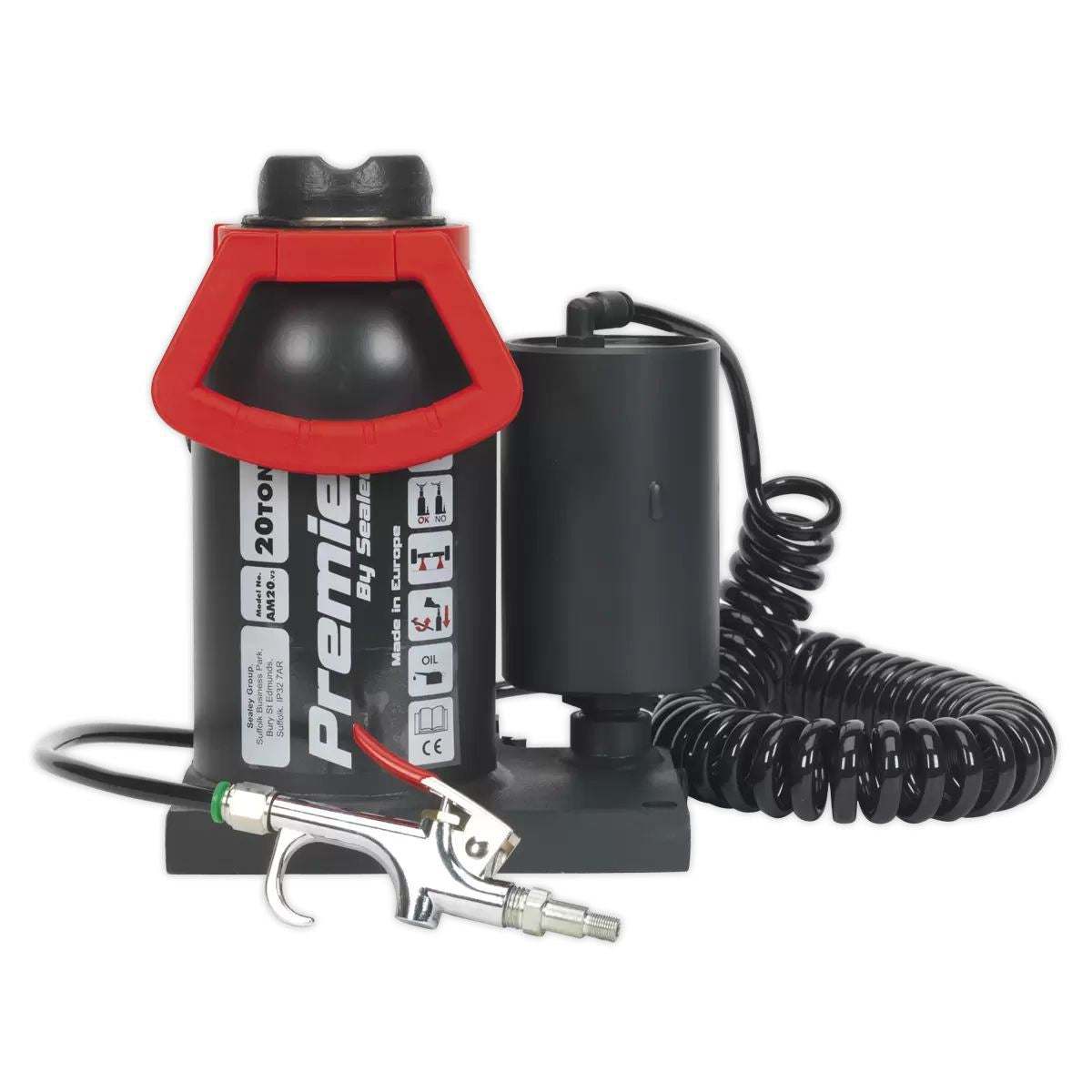Sealey AM20 20tonne Manual/Air Hydraulic Bottle Jack