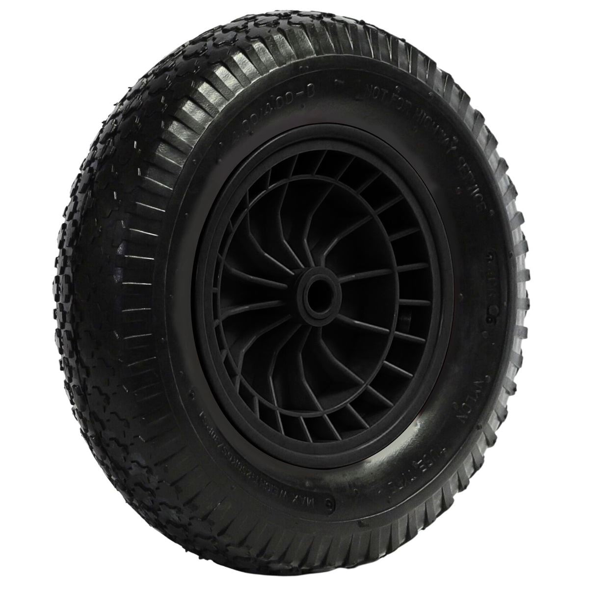 Excel Heavy Duty Rubber Wheelbarrow Wheel Black for 100L SKU 30372