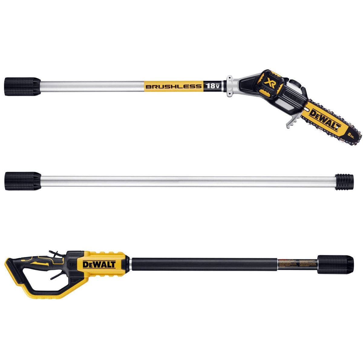 Dewalt DCMPS567P1 18V XR Brushless Telescopic Pole Chainsaw with 1 x 5.0Ah Battery & Charger