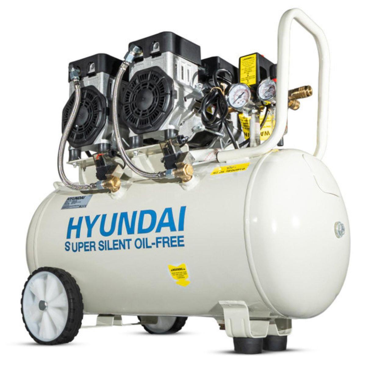 Hyundai HY27550X 50L Oil Free Low Noise Portable Electric Air Compressor 118psi 230V/1500W