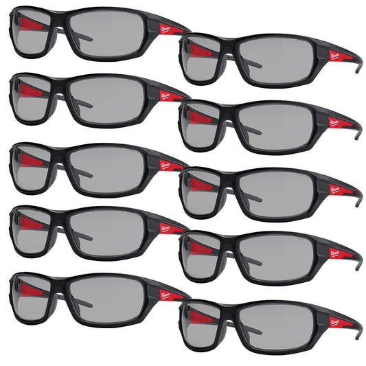 Milwaukee Performance Safety Glasses Grey 4932478908 Pack of 10