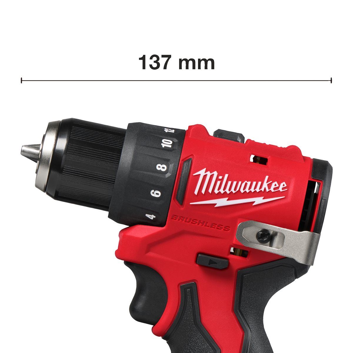 Milwaukee M12BLDDRC-0 12V Brushless Drill Driver with 1 x 4.0Ah Battery Charger & Bag