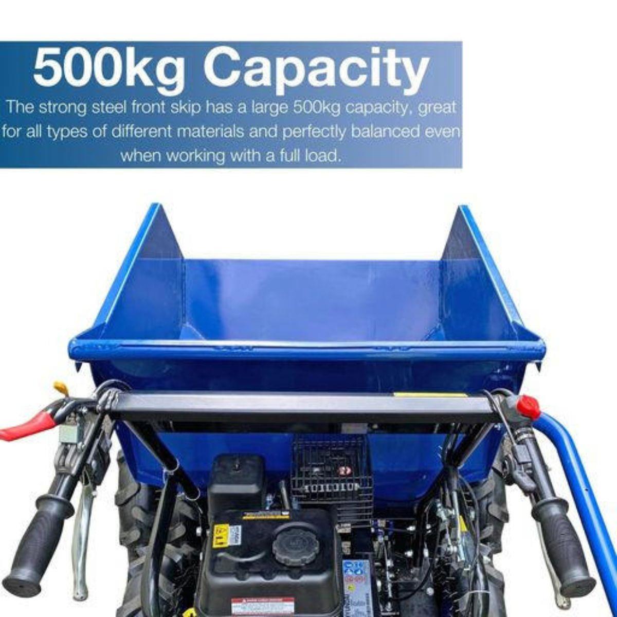 Hyundai HYMD500 4 x 4 Drive Mini Dumper Power Barrow 196cc Engine, 500kg Capacity & Compact & Reliable