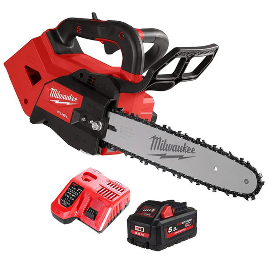 Milwaukee M18FTHCHS30-0 18V Brushless Top Handle Chainsaw With 1 x 5.5Ah Battery & Charger