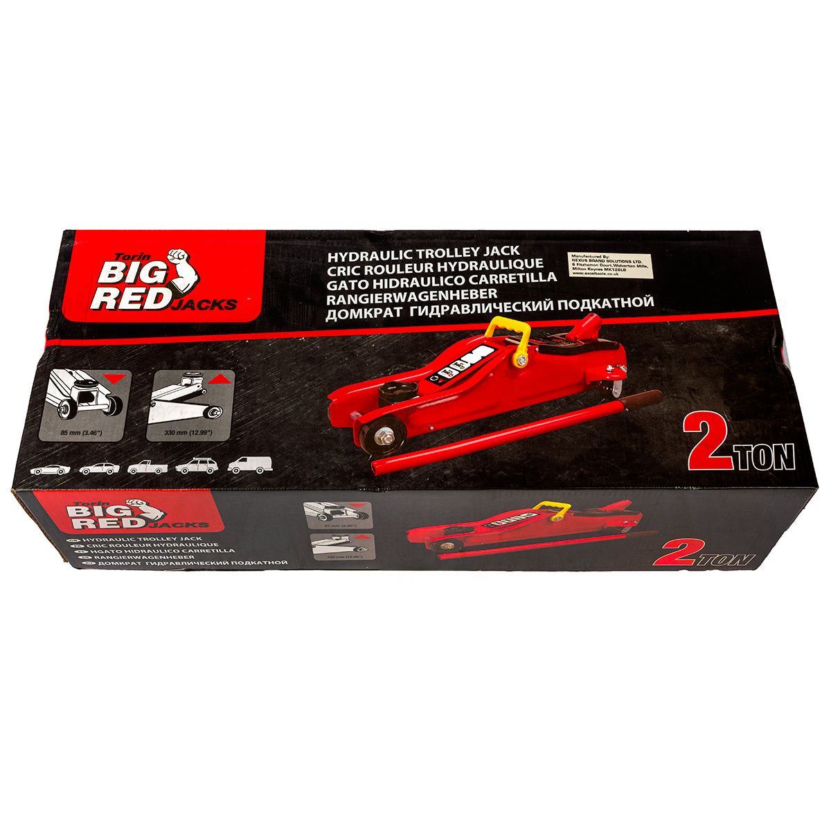 Big Red Torin 2-Ton Hydraulic Jack, Lifting Range 85-330 mm