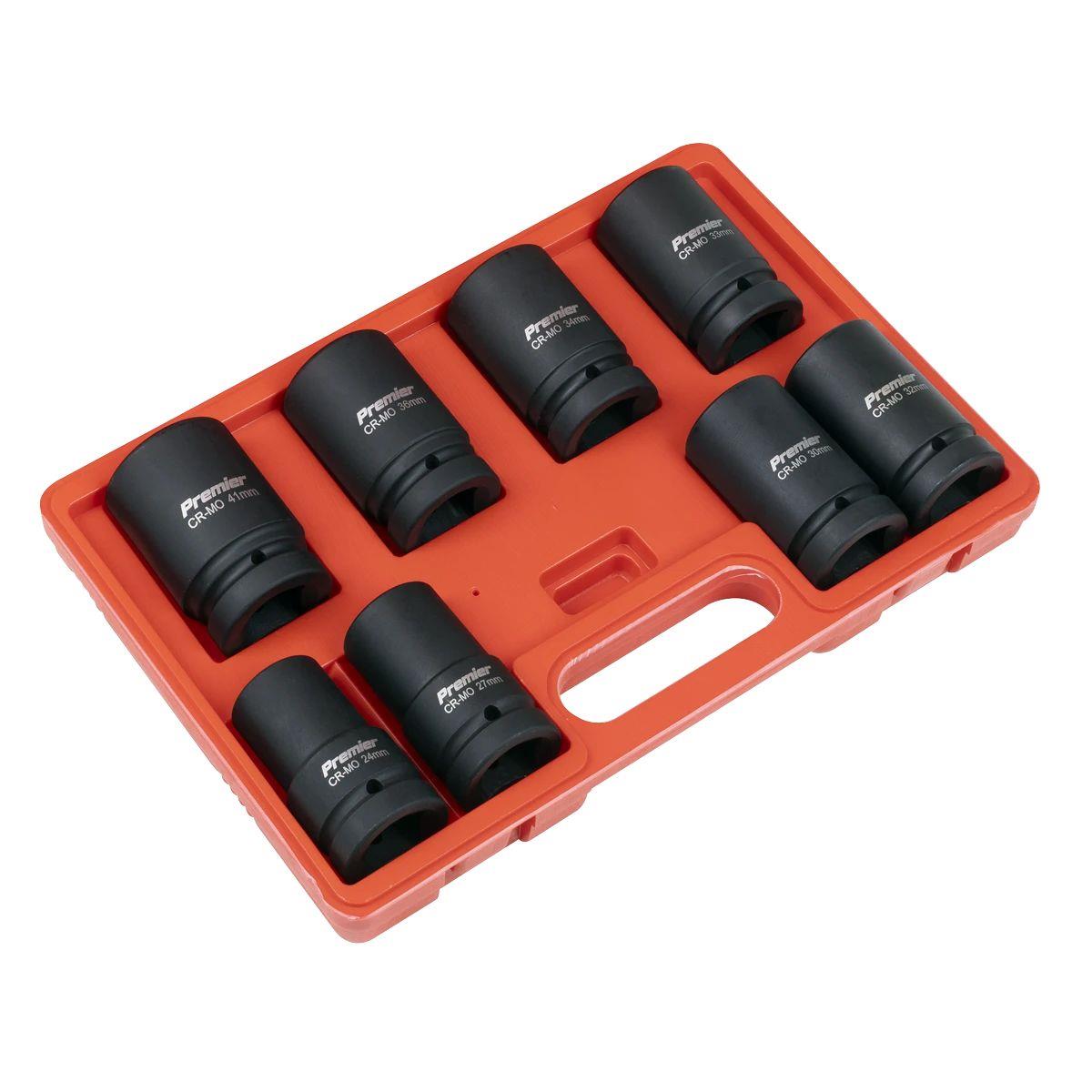 Sealey AK888M Impact Socket Set 8pc Deep 1