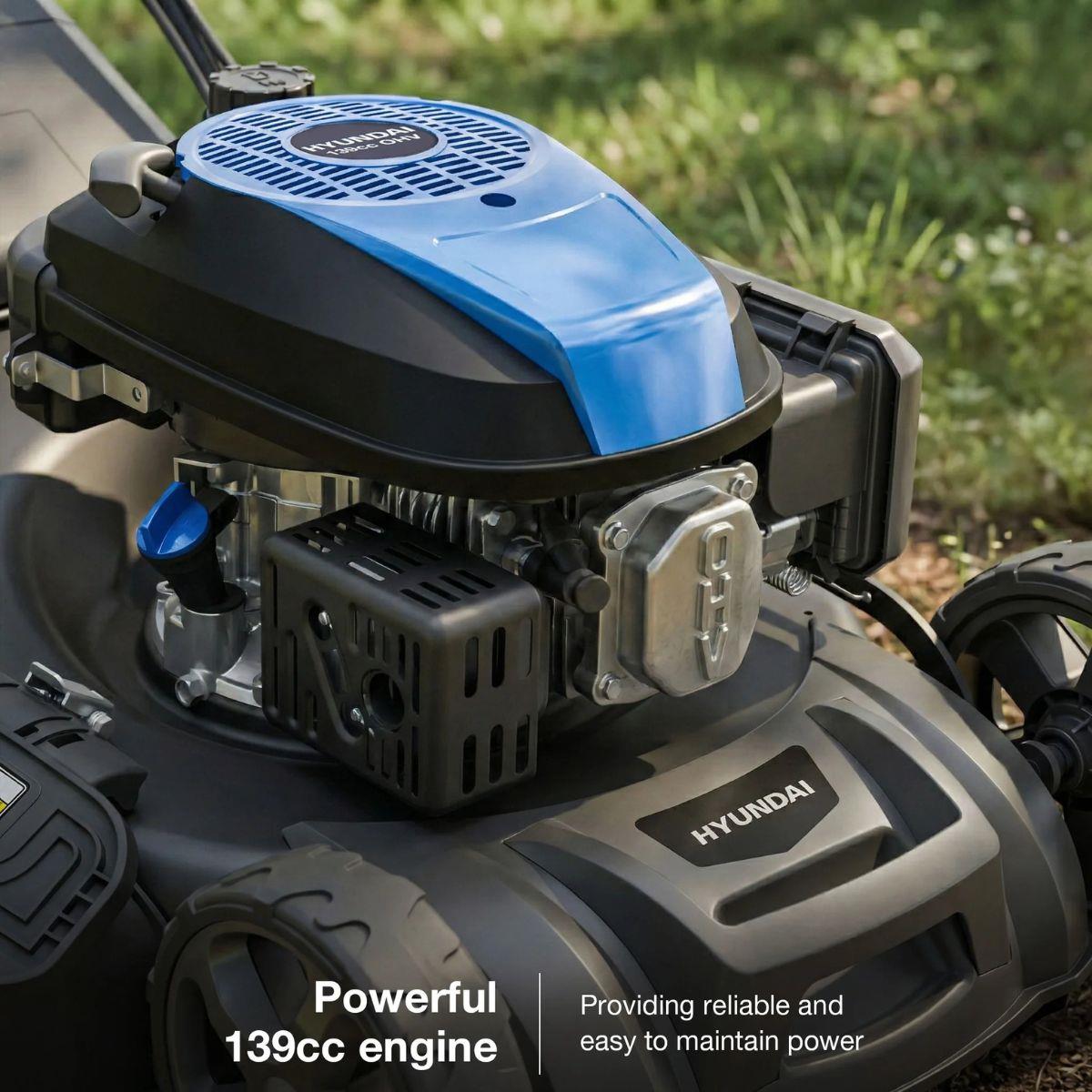 Hyundai HYM18150SPX 139cc 46cm Self-Propelled Mulching Petrol Lawnmower