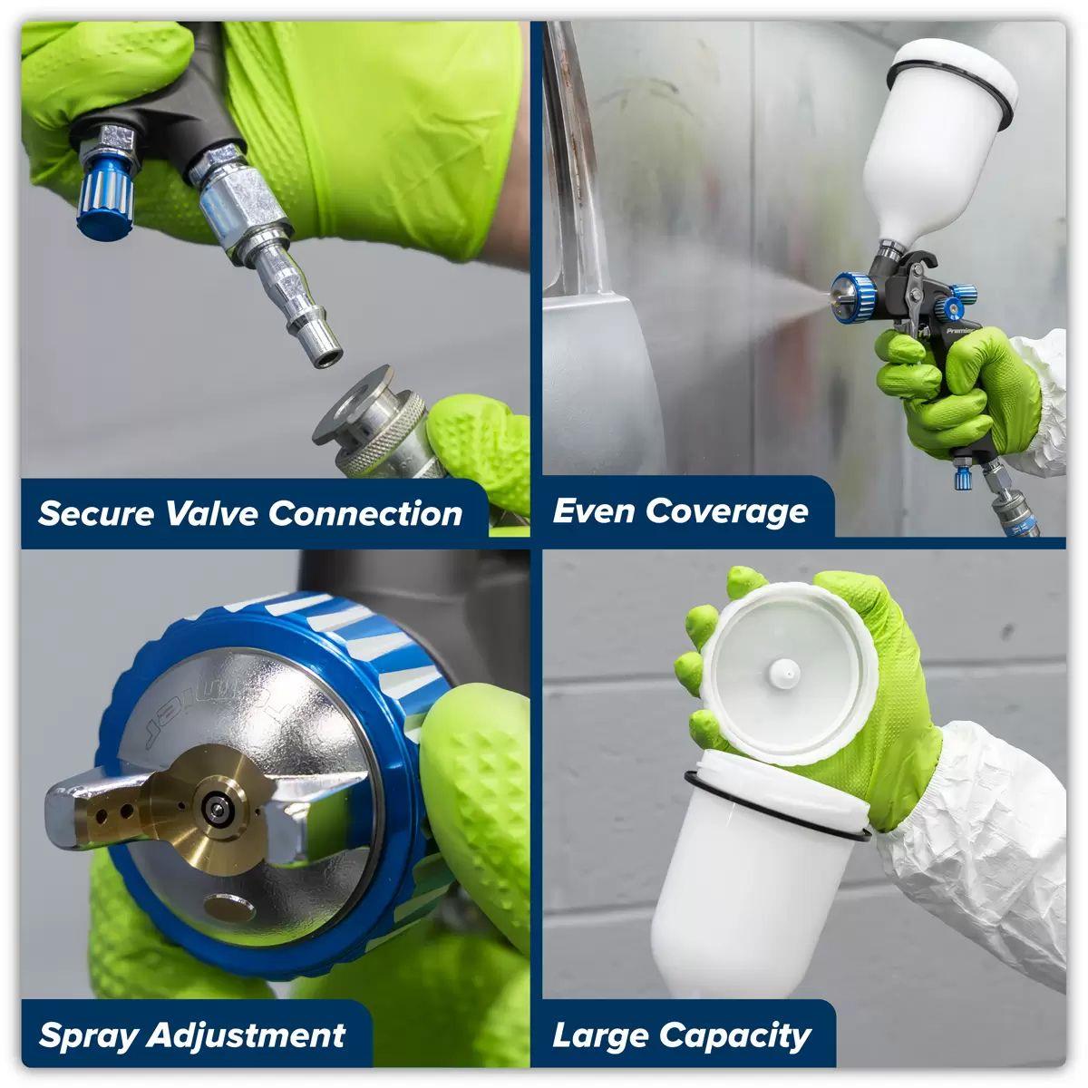 Sealey SP01 Premier Professional SP Gravity Feed Spray Gun 1.4mm Set-Up